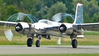 5000 Horsepower ROAR Douglas A26B Invaders Powerful Takeoff at Bern Switzerland [upl. by Claudetta137]