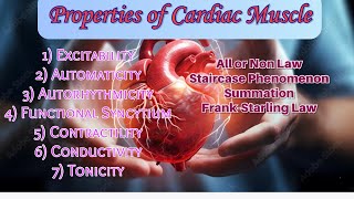 Properties of Cardiac Muscle Physiology Bangla  Actions of Heart [upl. by Arsi888]