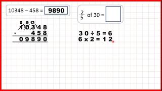 Arithmetic test  Year 5 age 910 Test 1 [upl. by Sucramrej]