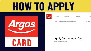 How To Apply For Argos Card [upl. by Ahtekal]