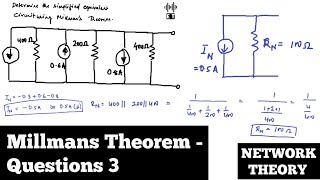 Millmans Theorem  Questions 3  Network Theorems  Network Theory [upl. by Atnoid]