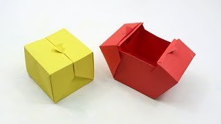 Origami Box Folding  How to Make Beautiful Origami Box with Paper [upl. by Small]