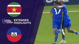 Suriname vs Haiti Extended Highlights  CONCACAF Nations League  CBS Sports Golazo [upl. by Neelhsa]