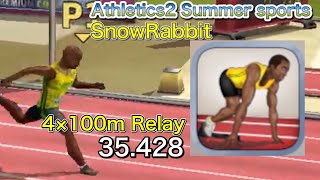 Athletics 2 Summer sports  4×100Metres Relay 35428 PB [upl. by Rycca11]