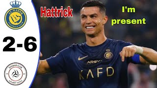 Ronaldo Hattrick on FireAL NASSR Vs AlShabab 62 CR7  Mane Goals Highlights amp AlL Goals [upl. by Skyla792]