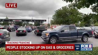 Long lines for gas groceries as New Orleans residents prepare for Francine [upl. by Ernestine339]