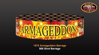 Bright Star Fireworks  1575 Armageddon 500 Shot Barrage [upl. by Assirehs]