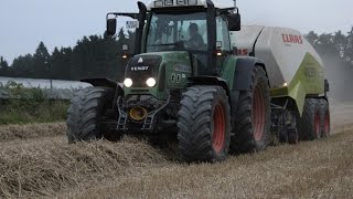 Fendt 936 Vario  Krone BIGPACK amp Fendt 818 Vario  Claas QUADRANT  Stroh pressen  Lu Walser [upl. by Enineg]