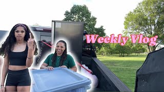 WEEKLY VLOG  MOVING ALIYAH OUT HER DORM  SHOPPING ON MOTHERS DAY  TRACK MEET  YELLE ADAMS [upl. by Raimund]