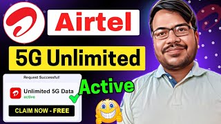 Airtel 5G unlimited data activate kaise kare 2024  how to activate airtel unlimited free 5g data [upl. by Urquhart110]