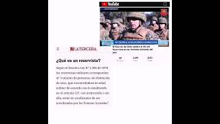 toda población chile se llama reserva son institucional los 20 millones y porque pueden ser militar👍 [upl. by Bomke]