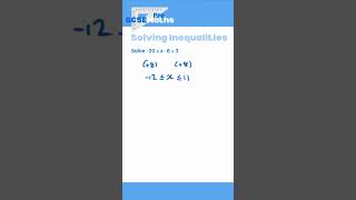 Solving Linear Inequalities maths gcse inequalities solvinginequalities [upl. by Peedus]