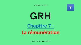 GRH  Chapitre 7  La rémunération   EP 7 [upl. by Asilet]