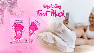 MasKing Exfoliating Foot Mask for Cracked Heels amp Dead Skin  Foot Mask Hydration amp Moisturization [upl. by Eslud]