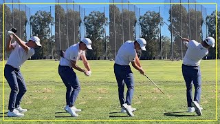 Down The Line Swing Sequence Of Collin Morikawa [upl. by Drahser573]