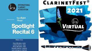 ClarinetFest® 2021 Virtual Spotlight Recital 6 [upl. by Aydan]