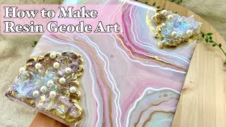 How to Make Resin Geode Art on Canvas [upl. by Imelda]