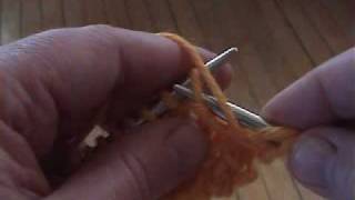 Russian Purl Stitch through front [upl. by Nodgnal]