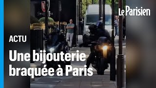 « Jai vu une mitraillette »  braquage dans une bijouterie de l’avenue Montaigne à Paris [upl. by Ojybbob]