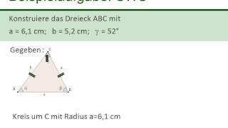 Dreiecke konstruieren  Kongruenzsatz SWS [upl. by Ahsetel85]