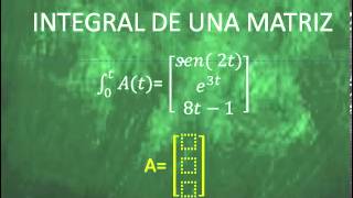 Derivada e integral de una matriz [upl. by Gwendolen]