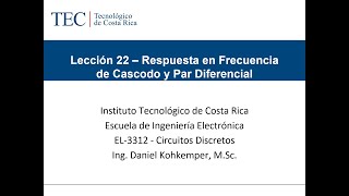 EL3312  Lección 222  Respuesta en Frecuencia de Par Diferencial [upl. by Joashus]