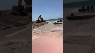 Se reinstala el muelle flotante para ayuda humanitaria en la costa de Gaza [upl. by Teador977]