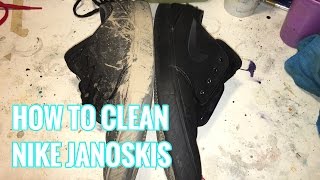 HOW TO CLEAN NIKE JANOSKIS [upl. by Arocahs]