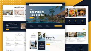 Build A Hotel Booking Website Using HTML CSS And JavaScript [upl. by Adiam]