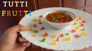 Tutti frutti recipe  how to make tutti frutti at home  टूटी फ्रूटी बनाने की विधि  tastyvyanjan [upl. by Reyotal]