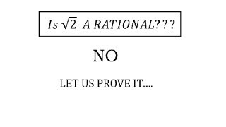 Root 2 is Irrational number  Prove that there is no rational number whose square is 2 [upl. by Llertnor]