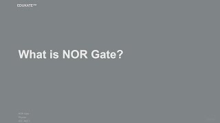 What is NOR Gate [upl. by Luhar874]