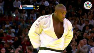 Judo Grand Slam Paris 2013 Final 100kg RINER Teddy FRA  KIM SungMin KOR [upl. by Idihc]