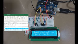 Excel Data Streamer output to LCD screen attached to Arduino [upl. by Yecaw]