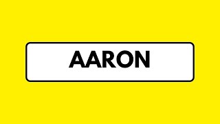 How to Pronounce Aaron Correctly [upl. by Enomas]