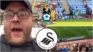 Coventry City 12 Swansea City  ABSOLUTE SCENES AS SWANS WIN IN A THUNDERSTORM  Match Vlog 129 [upl. by Roldan]