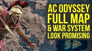 Assassins Creed Odyssey Map Size amp Conquest War System ALL THE INFO AC Odyssey Map [upl. by Yi623]