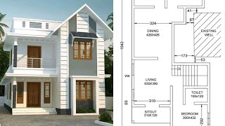 lowbudgethome 1365 Square Feet 3 Bhk House and Plan [upl. by Kristen]