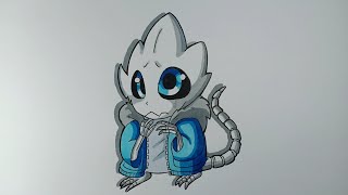 DRAWING GASTER BLASTER SANS Chibi [upl. by Nolte]