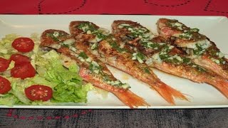 Salmonetes a la plancha  Recetas de Cocina [upl. by Rosane387]