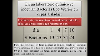 Ejercicio Interpolación de Newton para número de Bacterias en 5 días [upl. by Misab]