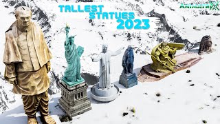 Tallest statues in the world  3D comparison [upl. by Hasila]