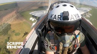 Heroic Ukrainian pilots cockpit cam shows daring belowradar flight [upl. by Oby]