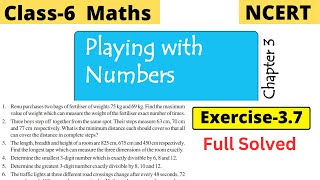 Class 6 Maths NCERT Chapter 3 Playing with numbers Exercise 37 Full Solved  class6 cbseworldz [upl. by Airamesor]