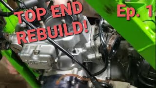 KDX 200 Rebuild  Ep 1  Top End Removal [upl. by Winnifred717]