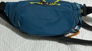 PacSafe ECO antitheft waist pack in Tidal Teal review [upl. by Oicelem]