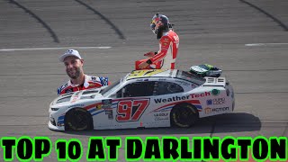 Shane van Gisbergen finishes 7th at Darlington in his second race in SC talks about his day [upl. by Eibob]