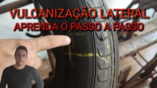 VULCANIZAÇÃO PASSO A PASSO CORTE NO PNEU LATERAL TIRE VULCANIZATION [upl. by Annohsak]