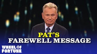 Pats Farewell Message  S41  Wheel of Fortune [upl. by Ical]