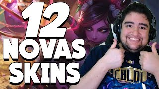 12 NOVAS SKINS ANUNCIADAS PARA LEAGUE OF LEGENDS OS VAZAMENTOS ERAM TODOS VERDADE [upl. by Areik]